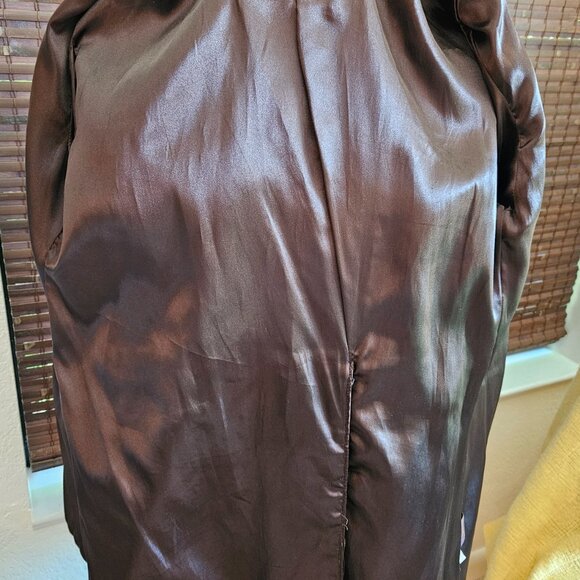 Vintage Guess Weathered Brown Leather Button Close Jacket Small - Picture 7 of 11